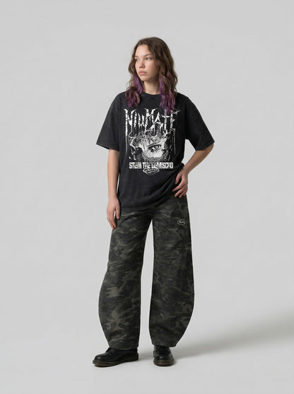 Retro Graphic Round Neck T-Shirt