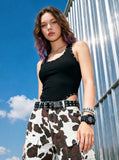 Metal Studded Camouflage Tank Top