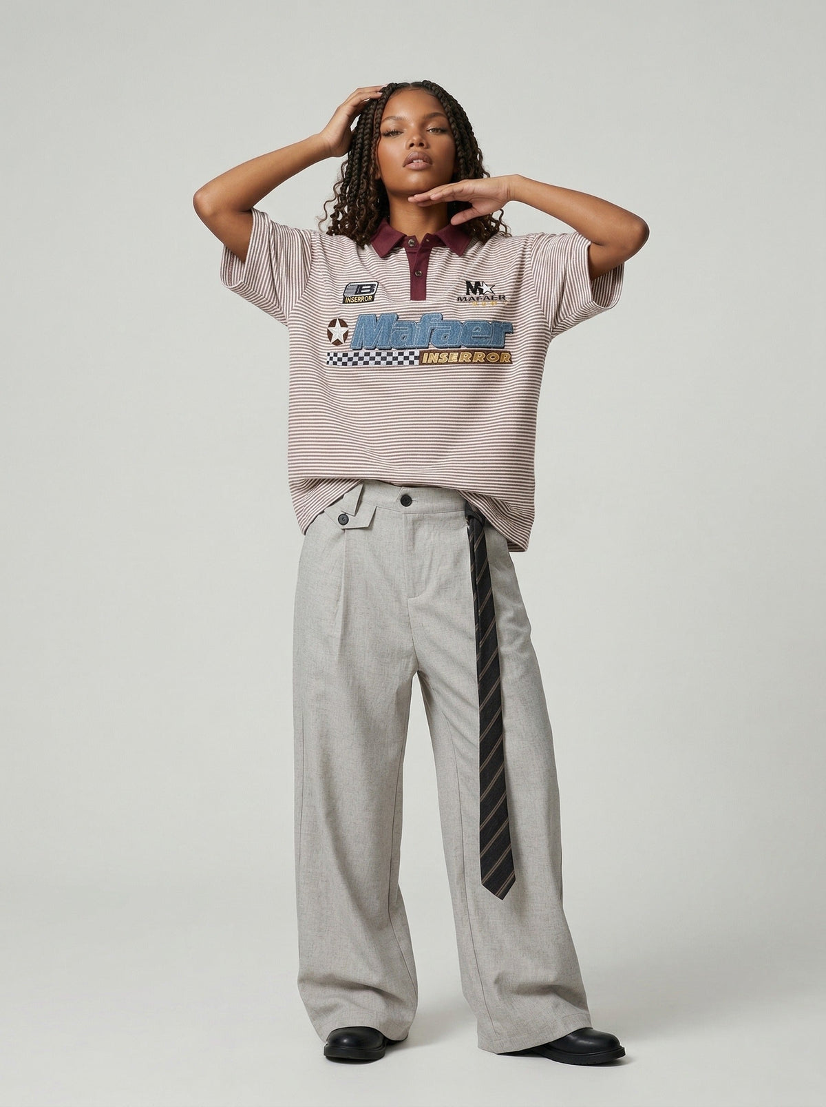 Vintage-Inspired Striped Polo Shirt
