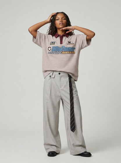 Vintage-Inspired Striped Polo Shirt