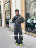 Dyed Distressed Padded Jacket