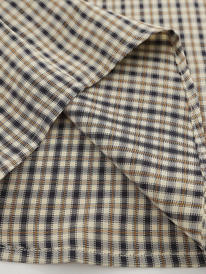 Plaid Embroidery Shirt