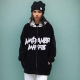 Y2k Letter Print Zip-up Hoodie