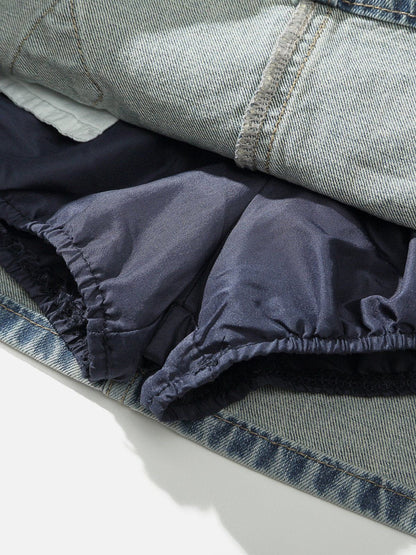 Bow Denim Micro Mini Skirt