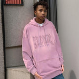 Letter Embroidery Oversized Hoodie