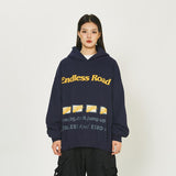 "Endless Road" Letter Print Hoodie