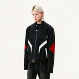 Vanguard Color-Block Leather Jacket