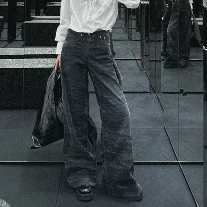 Wide-Leg Zebra Jeans