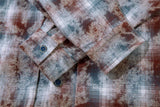 Textured Grid Button-Up Shirt