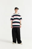 Loose Striped Contrast T-shirt