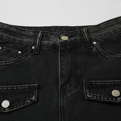 Ripped Ink Splashed Denim Jeans