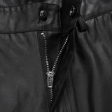 Leather Black Wide-Leg Pants