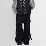 Black Flare Baggy Pants