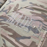 Y2K Zip-up Print Camouflage Hoodie