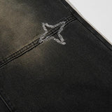 Star Embroidery Denim Jeans