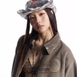 Y2K Slate Crest Fleece Jacket
