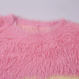 Y2k Fuzzy Knitted Sweater