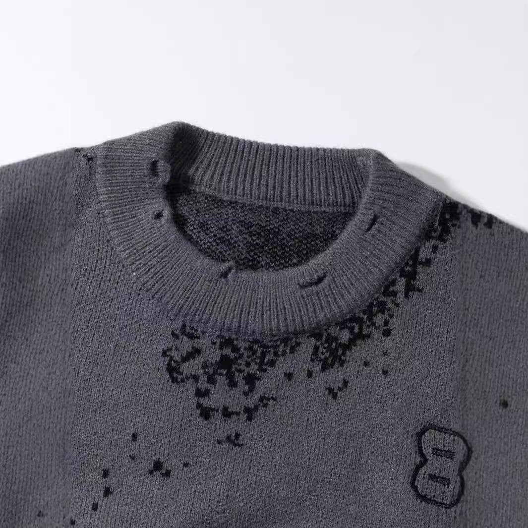 Futuristic Distressed Sweater