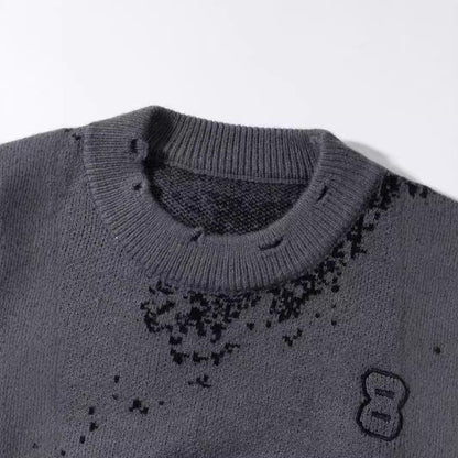 Futuristic Distressed Sweater