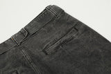 Utility Belted Wide-Leg Denim Jeans