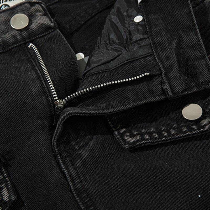 Ripped Ink Splashed Denim Jeans