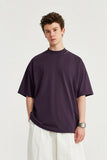 High-neck Respecting Solid Loose T-shirt