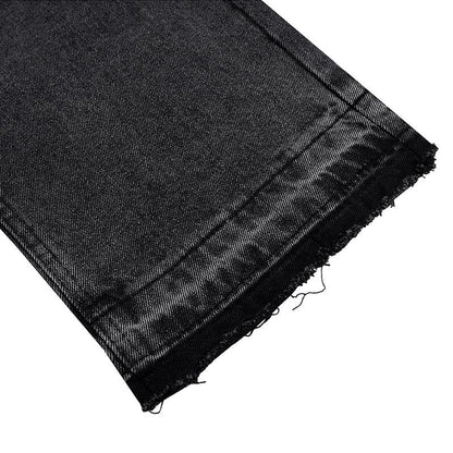 Contrast Stitching Straight Jeans