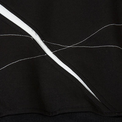 Scratched Half Zip-up Sweatshirt