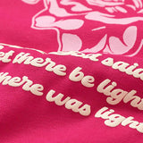 Letter Rose Graphic Print Hoodie