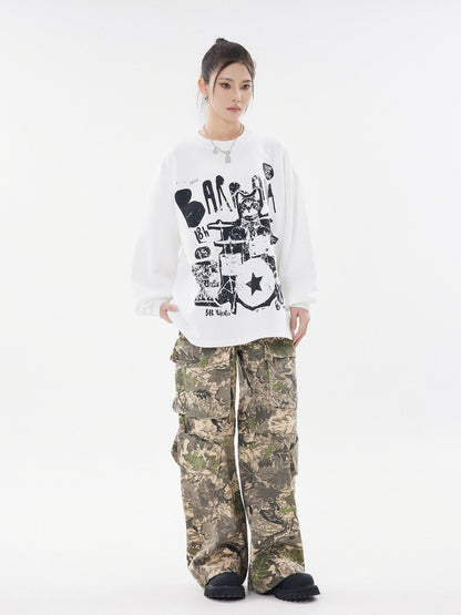 Rockstar Cat Drummer Sweatshirt