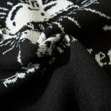 Vintage Ripped Cross Knitted Sweater