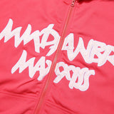 Y2k Letter Print Zip-up Hoodie