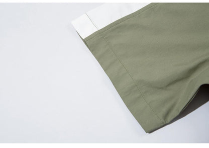 Splicing Color Oversized Shirt