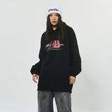 Back To Back Letter Print Hoodie