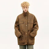 Loose Retro Lambs Wool Coat