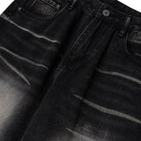 Washed Black Loose Jeans