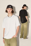 Black And White Solid Color T-shirt