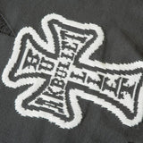 Loose Knitted Cross Ripped Sweater