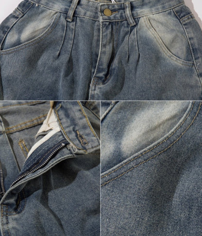 Multi-Pockets Retro Loose Pants
