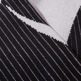 Patchwork Zip-up Stand Sweater