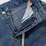 Drawstring Baggy Blue Denim Jeans