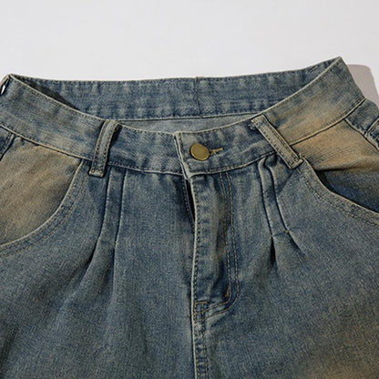 Wide-leg Multi Pocket Cargo Jeans