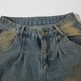 Wide-leg Multi Pocket Cargo Jeans
