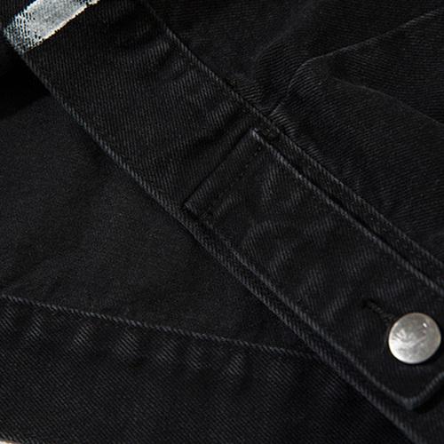 Vintage Washed Black Denim Jacket