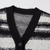 Striped Loose Knitted Cardigan