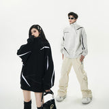 Scratched Half Zip-up Sweatshirt
