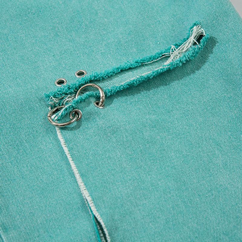 Green High-waist Baggy Jeans