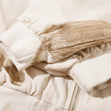 Loose Patchwork Zip-up Jacket