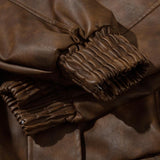 PU Faux Retro Leather Jacket