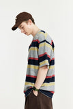 Loose Striped Contrast T-shirt